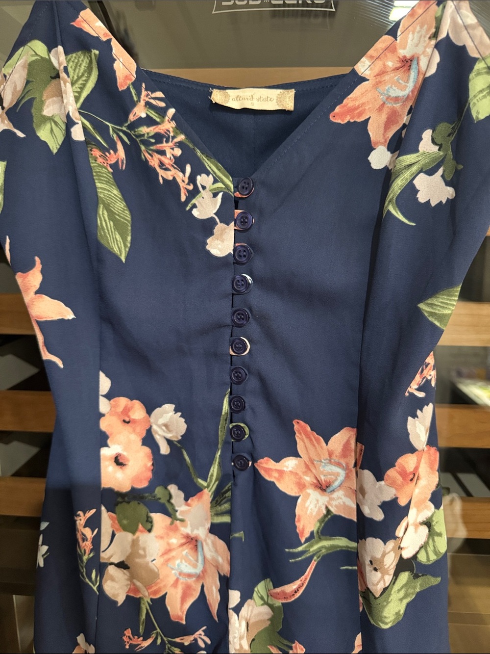Altar’d State Floral Romper Shorts Jumpsuit Size Small - Picture 4 of 6